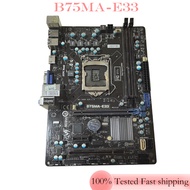 B75 16GB Micro ATX For MSI B75MA-E33 Motherboard LGA 1155 DDR3 Mainboard 100% Tested Fully Work