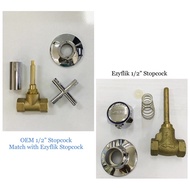 EZYFLIK ABS KNOB HANDLE 1/2” SHOWER STOPCOCK / REPLACEMENT FOR EZYFLIK 1/2” STOPCOCK (Chrome)
