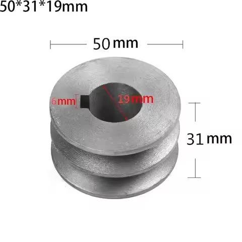 Practical New V-Belt Pulley 1 Pc Cast Iron Motor Power Tool Accessory Dia 50mm-100 Double Slot Pulle