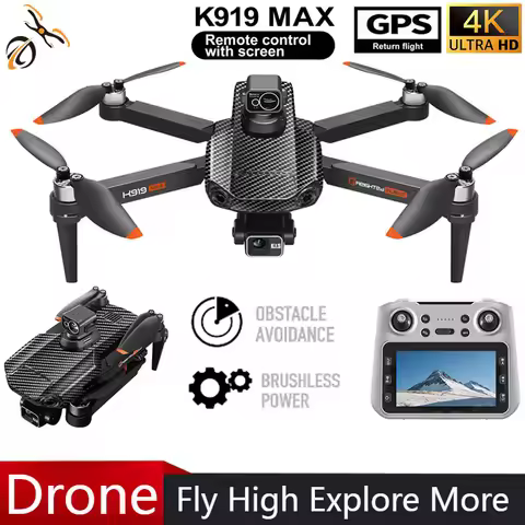 K919 MAX Drone 4K Profession HD Damera 3-Axis Gimbal RC Dron GPS 5G Wifi FPV Quadcopter Foldable Aer