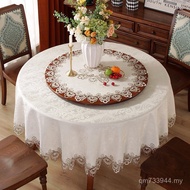 Large Round Table Household Tablecloth 2025k Solid Color Round Tablecloth Light Luxury Dining Influe