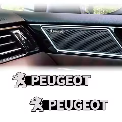 3D aluminum speaker stereo speaker badge emblem Sticker For Peugeot 208 E-208 2008 E-2008 E-3008 308