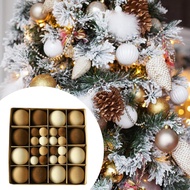 [xdnblun] Flocked Christmas Baubles, Ornaments, Hanging Baubles for Christmas Trees