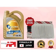 A436IV# TOYOTACAMRYACV30, TOYOTAHARRIER 2.4 ACU30 MCU30 OIL FILTER + AIR FILTER + KOYOMA ENGINE OIL 