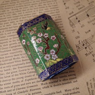 日本 景泰藍 仿中國風 銅胎掐絲琺瑯瓶 燒青 手繪手工 小收納盒