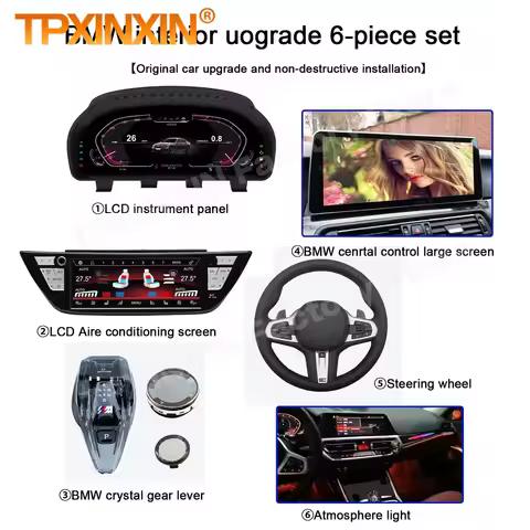 For BMW X5 X6 E70 E71 F15 F16 F10 2007 2008-2019 Android Car Digital Cluster Virtual Cockpit SpeedMe