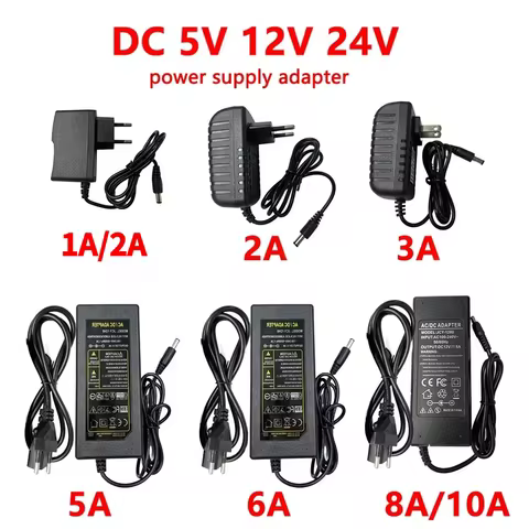 Power Supply Adapter DC 5V 6V 8V 9V 10V 12V 13V 14V 15V 24V Universal Adapter 1A 2A 3A 5A 6A 8A 10A