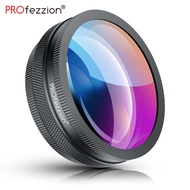 PROfezzion 18mm Wide Angle Lens for Sony ZV-1 ZV1 ZV-E10 ZV-1F A6000 A6400 RX100 VII VI V Canon G7X II III,10X HD Macro 2-in-1 Additional Lens for Canon Camera, with Thread &amp; Adhesive Adapter Ring