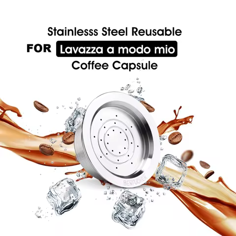 Icafilas Reusable Coffee Capsule for Lavazza Mio Stainless Steel Coffee Filters for Lavazza A Modo M