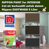 Nippon Paint EasyWash Interior collection 5 Liter Morsels 1863D / Timber Logs 1855A / Crater Black 2