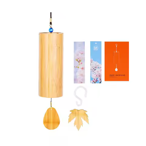 Bamboo Wind Chimes Windbell Windchime Chimes Craft Outdoor Garden Patio 8 Rods Notes Zen Meditation 