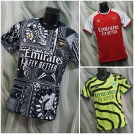 Jersi Arsenal Home Away Hitam 2023/24 jersi arsenal Lemon