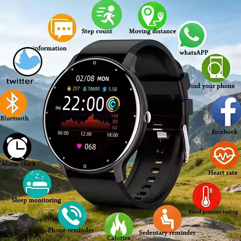2026 New Ultra-Slim Smart Watch Men 100+ Sports Modes Heart Rate Monitoring AI Voice Assistant Bluet