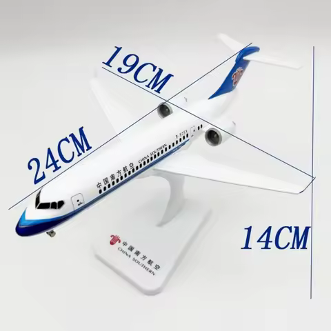 24CM Plane Model C909 China Southern Airways Scale Aircraft Metal Miniature Airplanes Decoration Wit