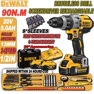 DeWalti-DCD999B-20V5.0AH-90N.M Cordless Drill Electric impact Drill with hammer Drill Rechargeable P