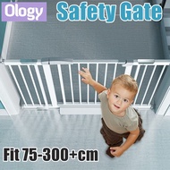 Safety Gate B Baby Pet Safe Fence Protection Fencing Metal Staircase Security 75-300cm