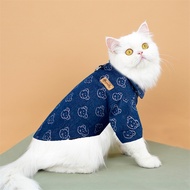 Small pet denim shirt with leash Teddy French Bulldog pet dog cat clothes dog shirt comfortable dog