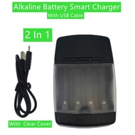 LED Display LR03 AA LR6 AAA LR61 Disposable Alkaline 1.5V Rechargeable Battery Smart charger
