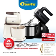 PowerPac Hand Mixer, Stand Mixer With Bowl (PPSM208)