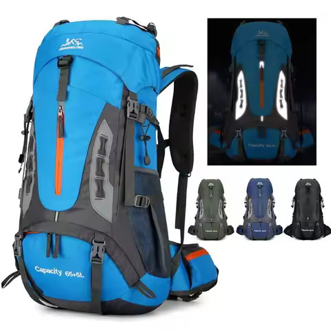70L Camping Backpack Men's Travel Bag Climbing Rucksack Large Hiking Storage Pack Outdoor Mountainee