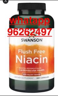 240膠囊裝 聚六煙酸 粟米芯素 Flush Free Niacin Inositol Hexanicotinate 500mg  專利不面紅聚六煙酸，B3，消除壞膽固醇和血管硬化 防癌抗癌四寶不含咖