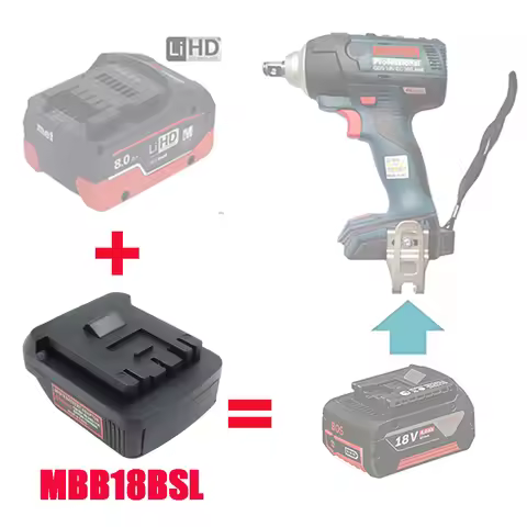 MBB18BSL Adapter Converter Connector For Metabo 18V LiHD Li-ion Battery For Bosch Lithium Electric P