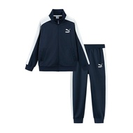 Puma ชุดกีฬาเด็ก 2 ชิ้น แจ็คเก็ตคอตั้งมีซิป กางเกงขายาว ชุดกีฬาสำหรับเด็ก ชุดลำลอง ฤดูใบไม้ผลิ ฤดูร้