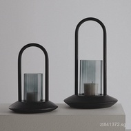 Candle Ornament French Style Aromatherapy Mile Glass Soft Decoration Niche Decor Vintage Candle Hold