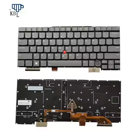 Original New US Language For Lenovo Thinkpad X1 Yoga 2024 Grey Backlit Laptop Keyboard SN21K90190 SN