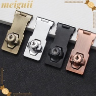 MEIGUII Keyed Hasp Lock Home Security Zinc Alloy Cupboard Punch-free Cabinet
