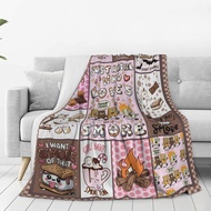 Smores Blanket, Just a Girl Who Loves Smores Throw Blanket Warm Flannel Marshmallows Blanket 50"X40"