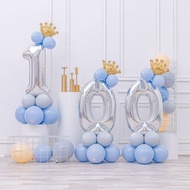 Baby Birthday Decoration Balloon 107cm Silver Number Road Number Road Guide Balloon Column Hundred D