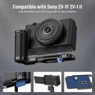 NEEWER Zv-1F Zv-1 II L Plate Compatible With Sony Metal L Bracket With White Leather Grip, 1/4"