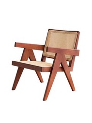 實木藤製單人梳化