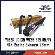 EX5 WAVE125 Y15zr Y15 LC135 V1 - V7 LAGENDA SRL110 SRL115 Z ZR FI 28MM Ekzos NLK Racing EXHAUST STAN