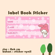 Book Sticker label