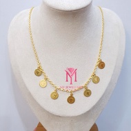 REPLIKA 24k Gold Replica Penang Gold Coin Necklace