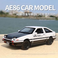 Toyota Ae86 Alloy Diecast Model Simulation Car 1/32 Initial D Pull Back Metal
