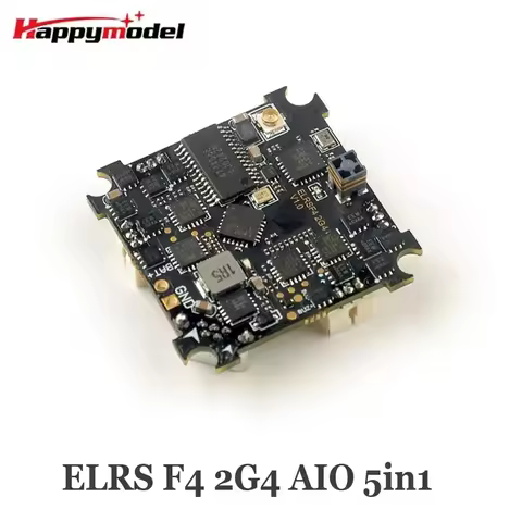 HappyModel ELRS F4 2.4G AIO FC - 5-in-1 with SPI Receiver for Toothpick FPV Racing/Freestyle Drones,