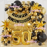 18th 30th 40th 50th 80th Birthday Decorations for Men and Women Happy Birthday Banner Balloons Arch 