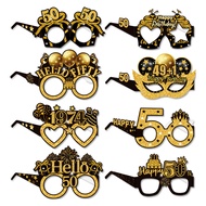 clu YT Flip 8pcs Birthday themed celebrate happy party decorations 40th 50th 60th anniversary props 