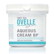 (Since 1934) OVELLE Aqueous Cream BP (Emollient Moisturiser) 500g 滋潤霜／ A Cream 冷霜