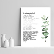 Psalm 23 Bible Quote Wall Decor The Lord Is My Shepherd Bible Verse Poster Canvas Artwork Paintings
