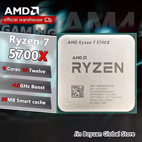 New AMD Ryzen 7 5700X , AMD R7 5700X 8C/16T 65W 7NM L3=32M 100-000000926 Socket AM4 but without cool