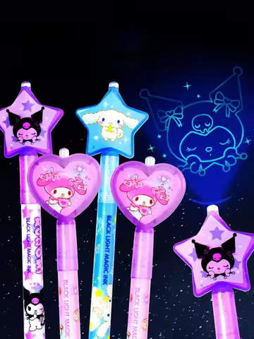 2pcs/set HelloKittys My Melody Kuromi Cinnamoroll "Magical Glow" Glow In The Dark Cartoon Highlighte