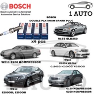 BOSCH DOUBLE PLATINUM SPARK PLUG MERCEDES BENZ W203 W204 W211 W212 W172 M271 C180 C200 C250 E200 KOM