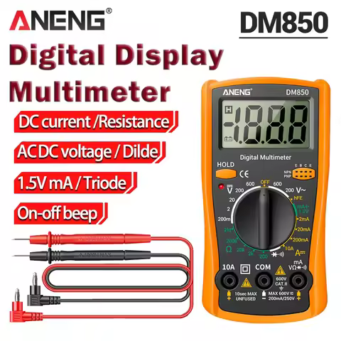 Professional Multimeter ANENG DM850 AC/DC Voltage Meter DC Current Data Retention Ohm Automatic Digi