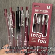 Red Pen ins Press Pen Red Pen Student Dedicated Wrong Pen Bordeaux Red Gel Pen Teacher Use Simple Re