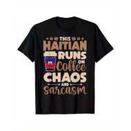 Haiti Funny Haitian Men & Women T-Shirt, Cotton Haitian T-Shirt for Men Women Dad Mom Family Friends