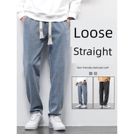 baggy jeans men y Seluar longgar grunge jeans Men Men Style Fleece Lining Loose Straight Spring Autu